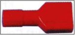 stekker gesoleerd 6.3x0.8mm rood