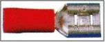 stekker ongesoleerd 6.3x0.8mm rood