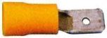 tongstekker 6.3 0.8mm geel