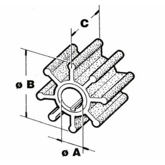 cef impeller 500107 spline drive 12