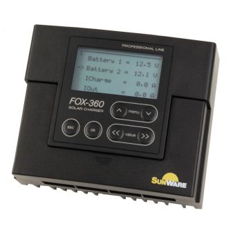 fox 360 2 accus lcd 12 24v 20a