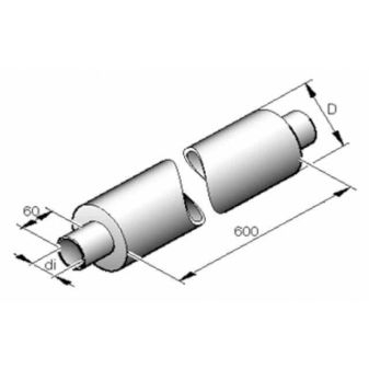 ruisfilterslang rond 75 600mm