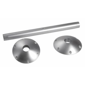 tafelpoot compleet vaste aluminium 1