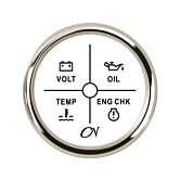 4 led alarminstrument wit chroom
