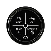 4 led alarminstrument zwart zwart