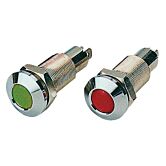 controlelamp verchroomd messing rood