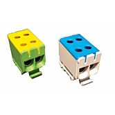 dubbele aftakklem 16 95mm blauw