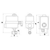elektrische kogelkraan 1 2 inch 24v 4w