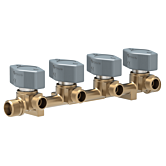 gaskraan 4 voudig 8mm