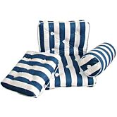 katoenen kussen rol blauw wit gestreept