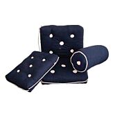 katoenen kussen rol blauw