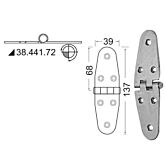 scharnier rvs 137x39