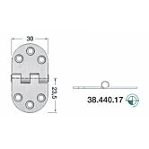 scharnier rvs 47x30