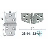 scharnier rvs 74x37