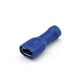 stekker gesoleerd 6.3x0.5mm blauw