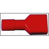 stekker gesoleerd 6.3x0.8mm rood