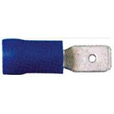 stekker ongesoleerd 4.8x0.5mm blauw