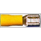 stekker ongesoleerd 6.3x0.8mm geel