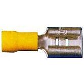 stekker ongesoleerd 9.5x1.2mm geel