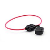 stekker zekeringhouder 2.5mm rode kabel