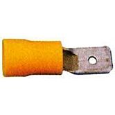 tongstekker 6.3 0.8mm geel